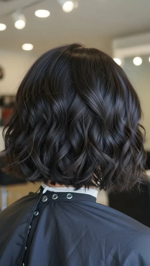 Angled Bob with Tousled Curls Angled Bob with Tousled Curls