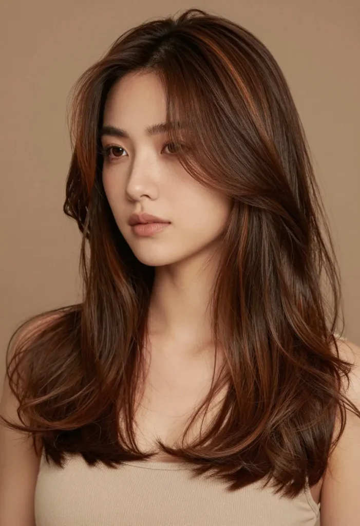 Auburn Highlights on Brown Hair Auburn Highlights on Brown Hair