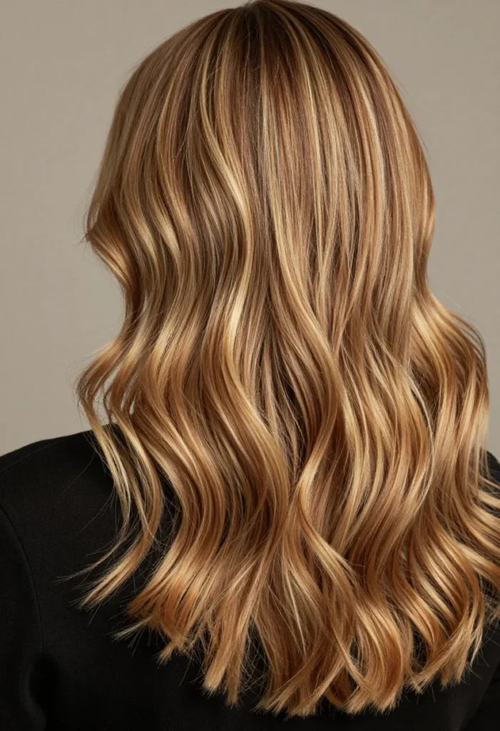 Blonde Ribbons and Toffee Brown Lowlights Blonde Ribbons and Toffee Brown Lowlights