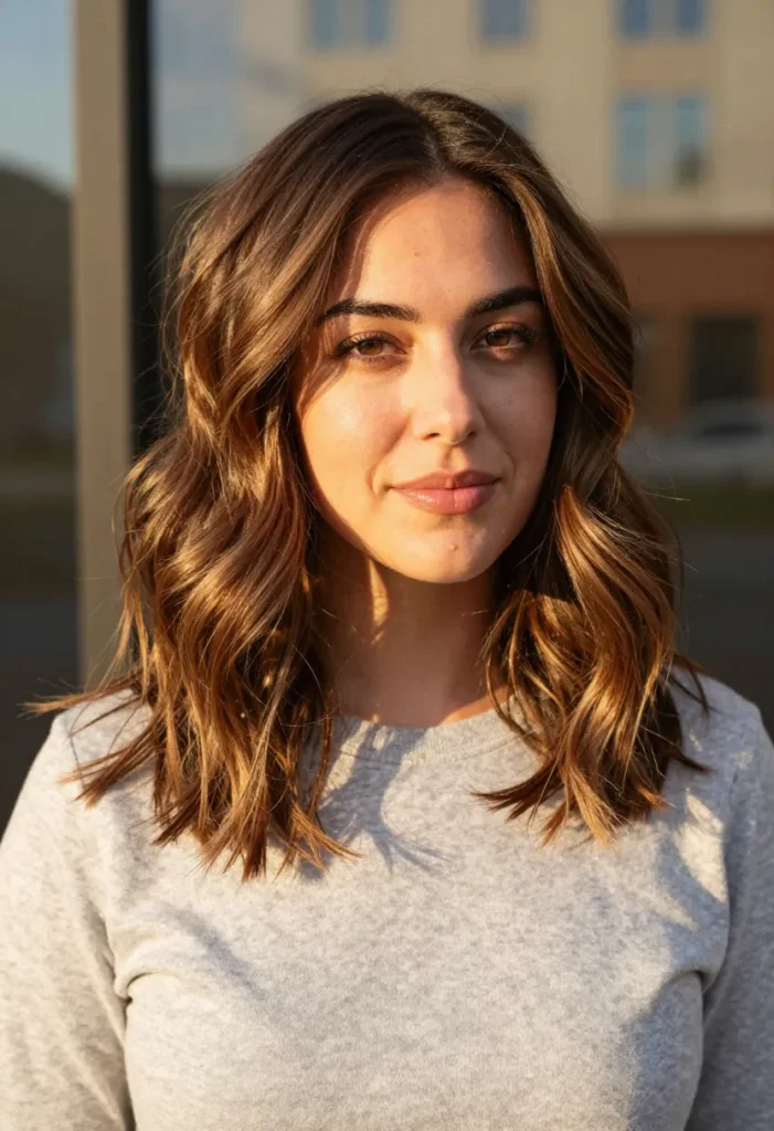 Blunt-Cut Wavy Lob Blunt-Cut Wavy Lob