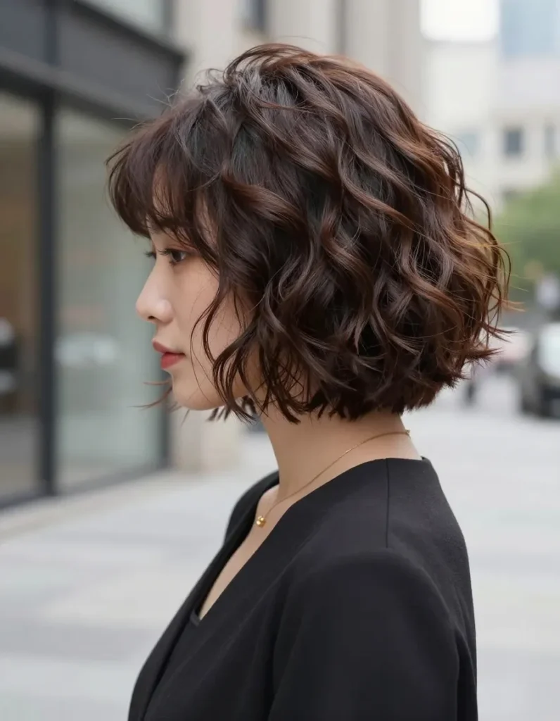 Bob with Large Curls Bob with Large Curls