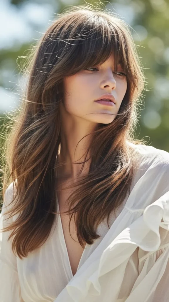 Cascade with Parted Bangs Cascade with Parted Bangs