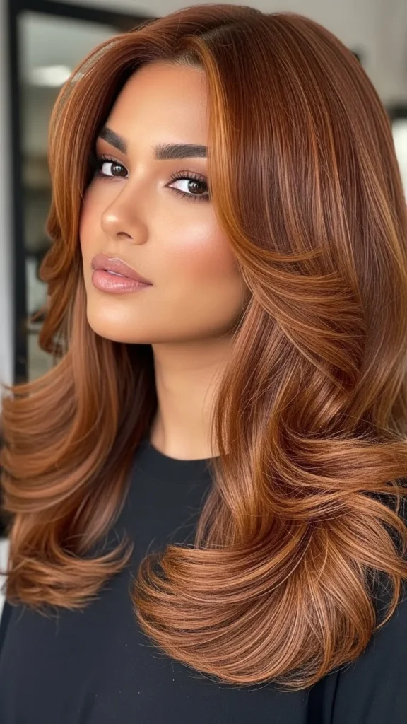 Coppery Caramel with Thick Lowlights Coppery Caramel with Thick Lowlights