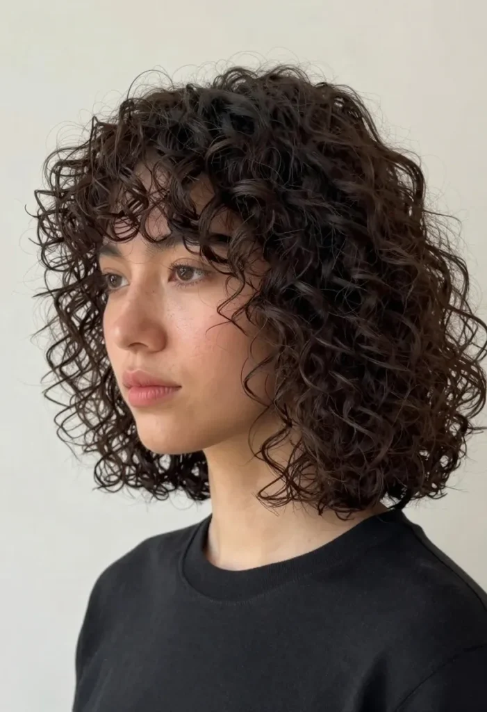 Curly Neck-Length Bob Curly Neck-Length Bob