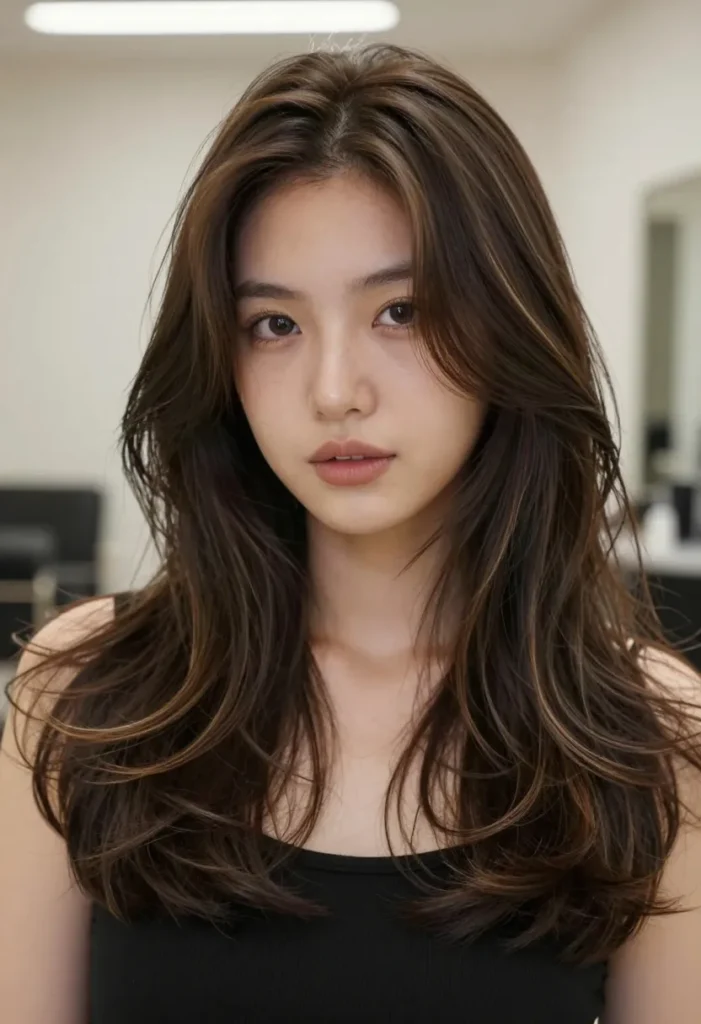 Dark Hair with Contouring Pieces Dark Hair with Contouring Pieces