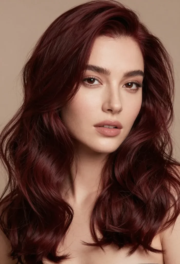 Deep Burgundy Wavy Locks Deep Burgundy Wavy Locks