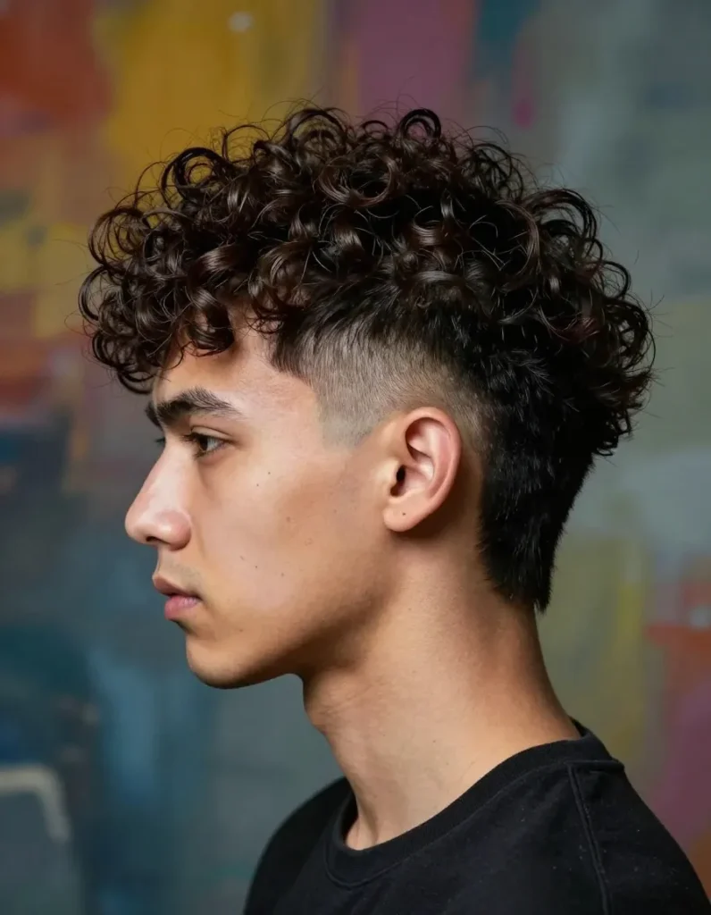 Disconnected Haircut with Messy Curly Top Disconnected Haircut with Messy Curly Top
