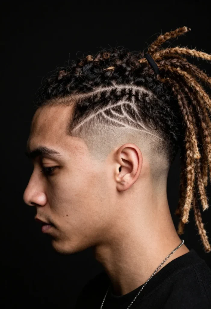 Dreadlocks with Undercut Designs Dreadlocks with Undercut Designs