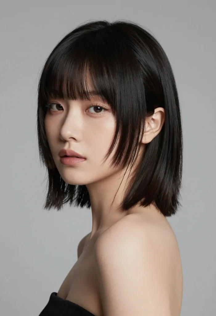 Ear-Skimming Angled Bangs Ear-Skimming Angled Bangs