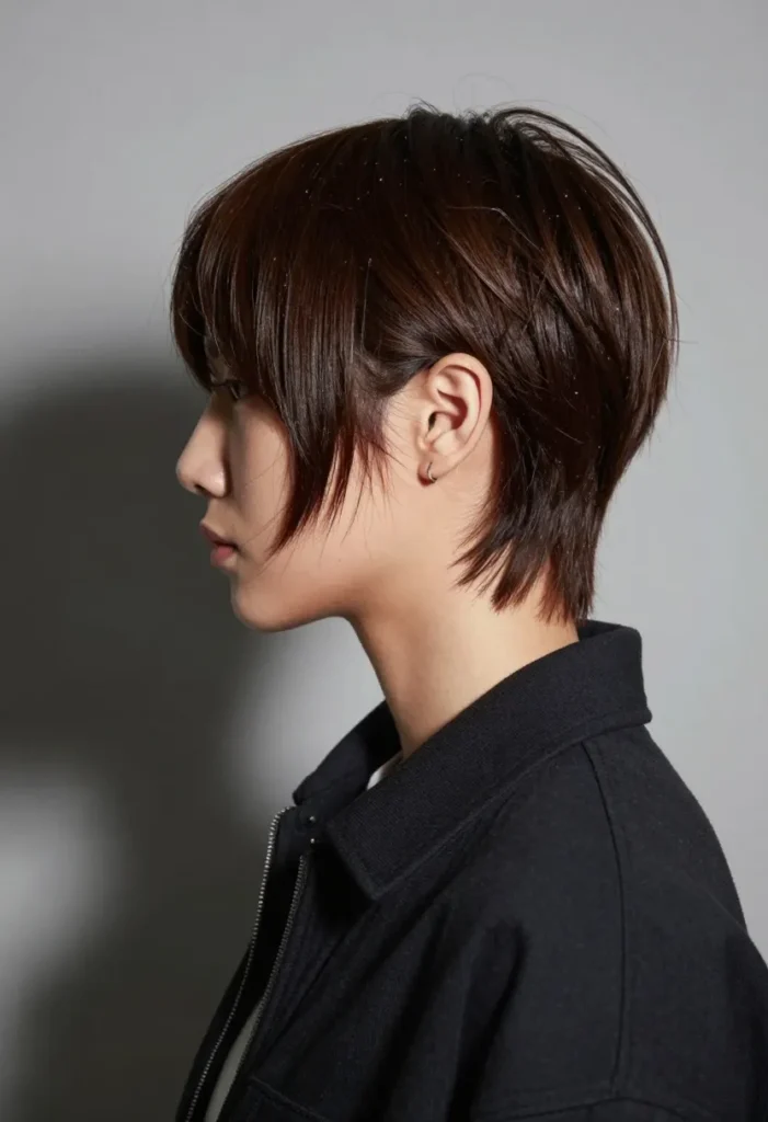 Feathered Cut with Shaved Sides Feathered Cut with Shaved Sides