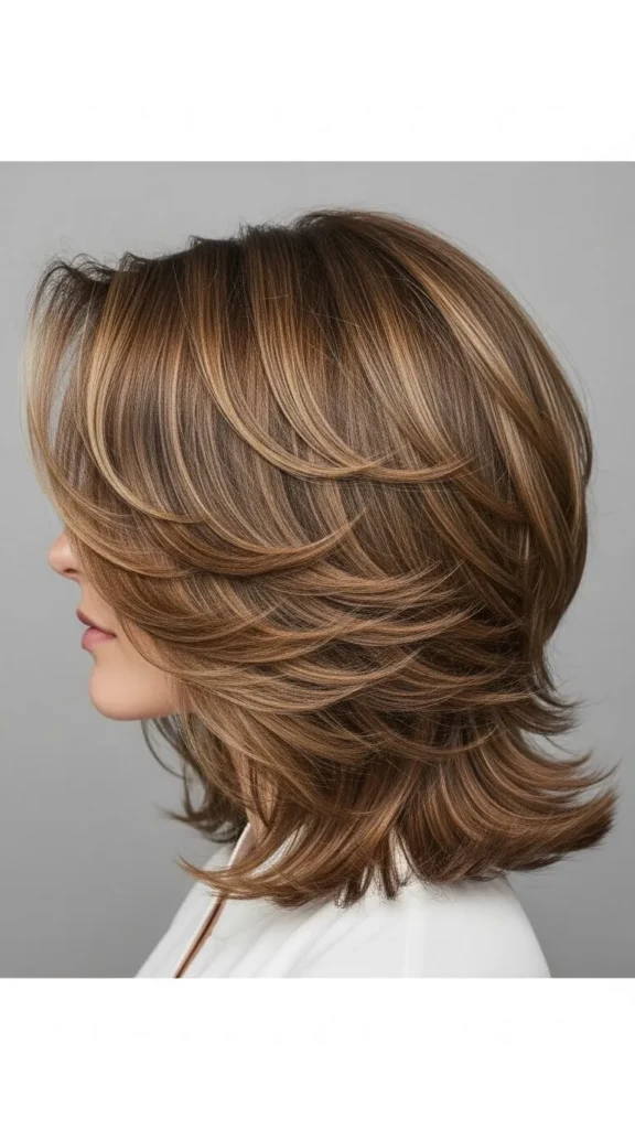 Feathered Mid-Length Style Feathered Mid-Length Style