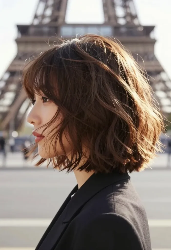 French Bob with Wavy Bangs French Bob with Wavy Bangs