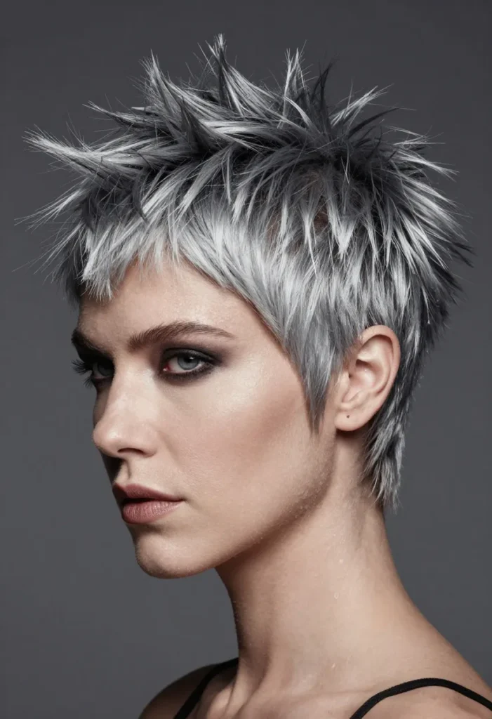 Gray Spiky Pixie Gray Spiky Pixie