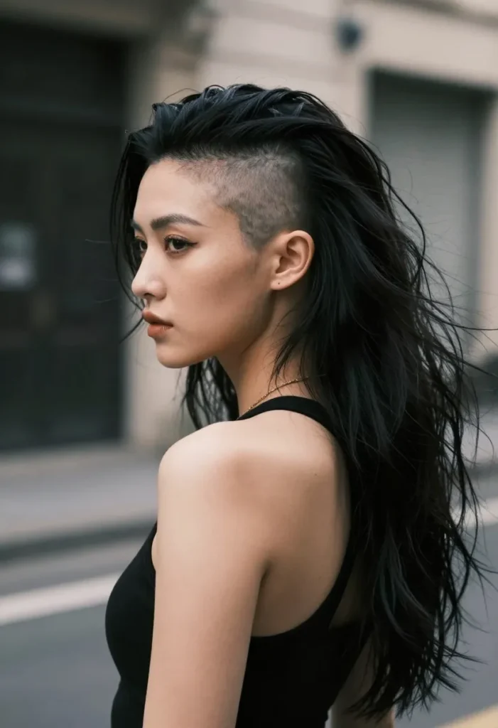 Half-Shaved Hairstyle Half-Shaved Hairstyle