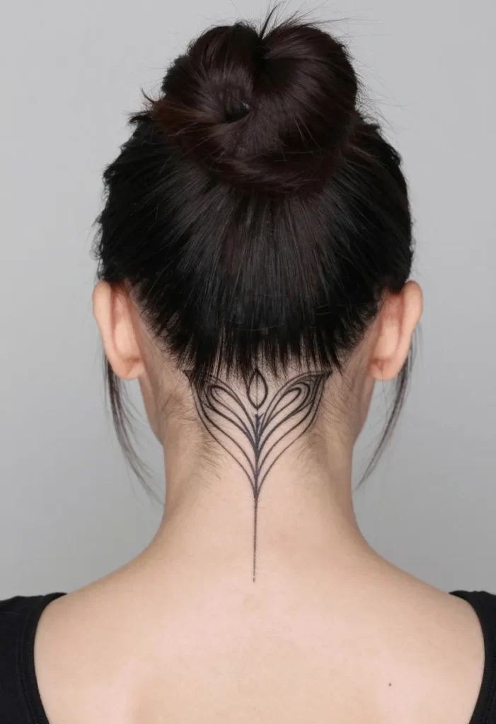 Hidden Nape Hair Tattoo Hidden Nape Hair Tattoo