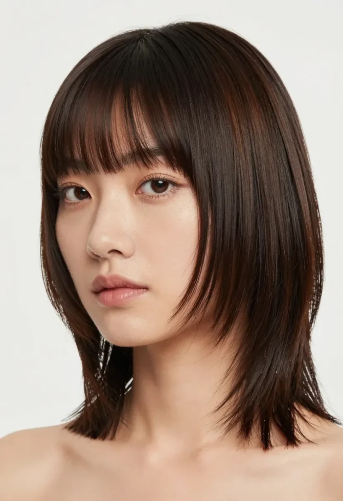 Layered Highlighted Bowl Cut Layered Highlighted Bowl Cut