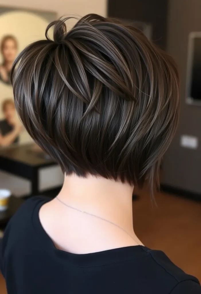 Layered Style with V-Cut Nape Layered Style with V-Cut Nape