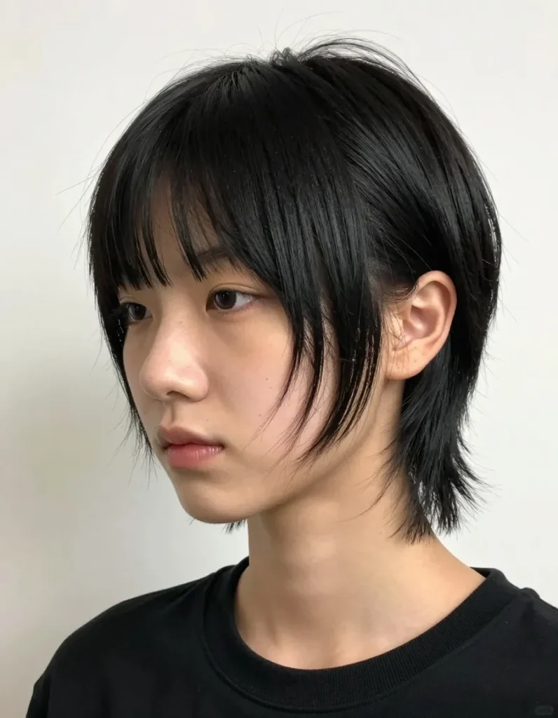 Lip-Length Razored Bangs Lip-Length Razored Bangs
