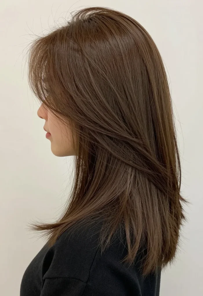 Long Bob with Feathering Long Bob with Feathering