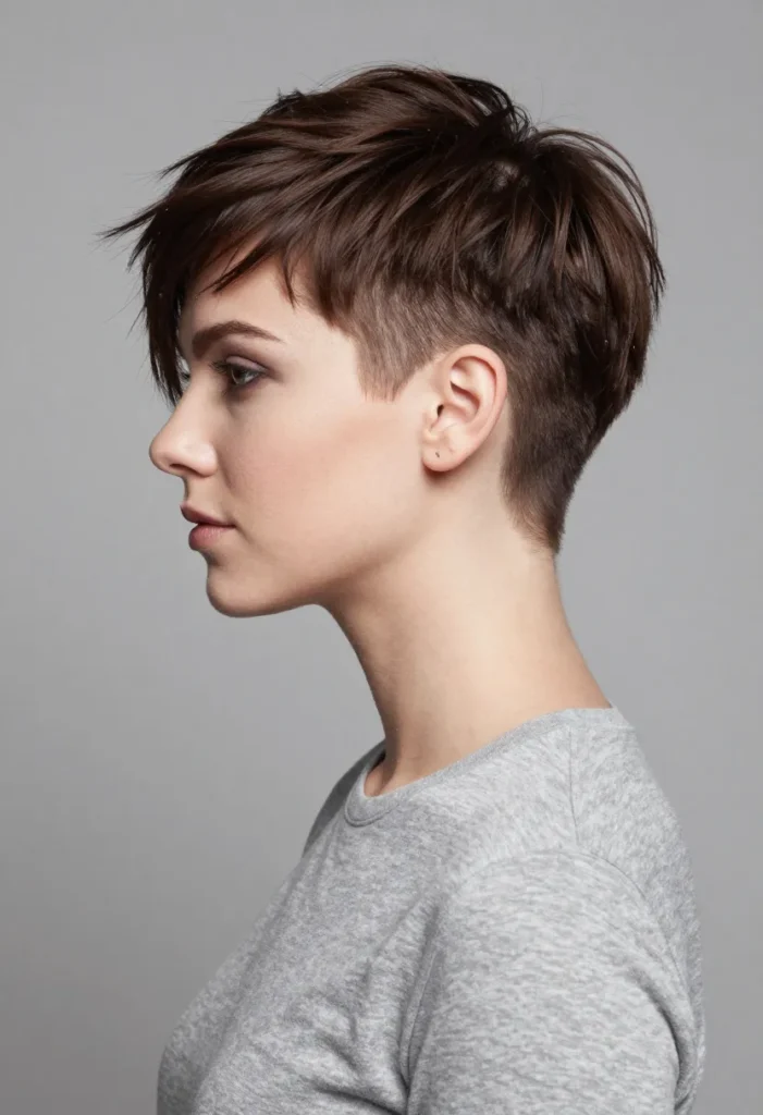 Long Pixie with a Cropped Side Long Pixie with a Cropped Side