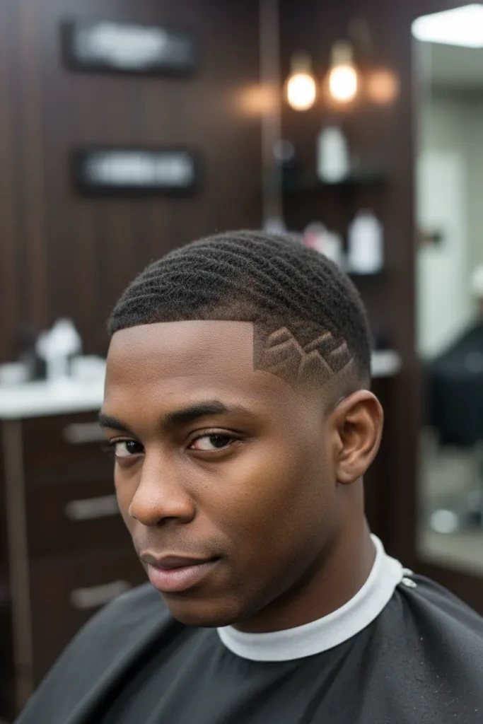 Low Taper Fade with Natural Edge-Up Low Taper Fade with Natural Edge-Up