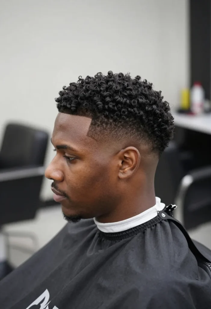 Low Taper and Textured Curls Low Taper and Textured Curls