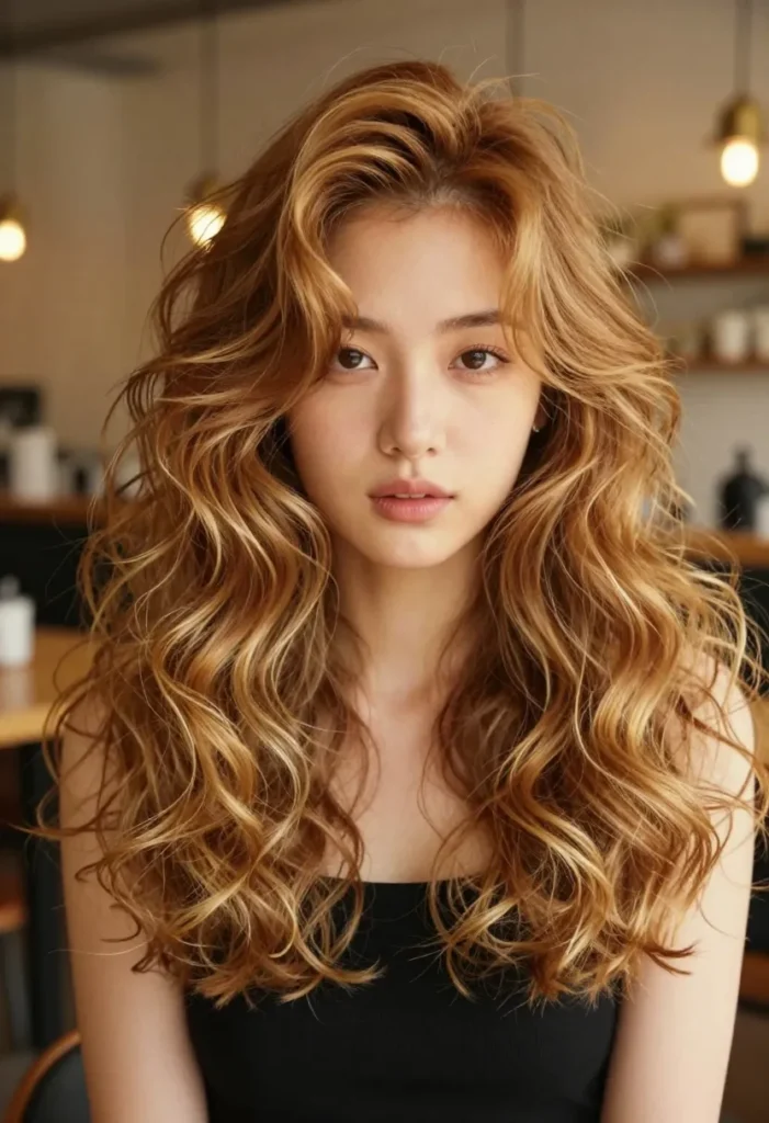 Medium Curls with Highlights Medium Curls with Highlights