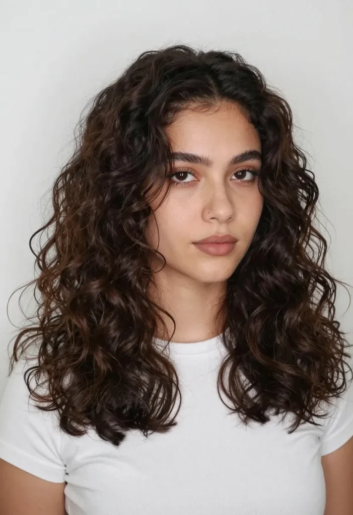 Medium Curly Deep Side Part Hairstyle Medium Curly Deep Side Part Hairstyle
