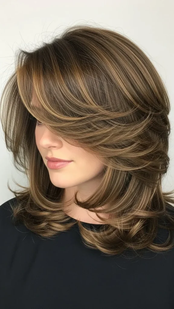 Medium Feathered Haircut for Thick Hair Medium Feathered Haircut for Thick Hair