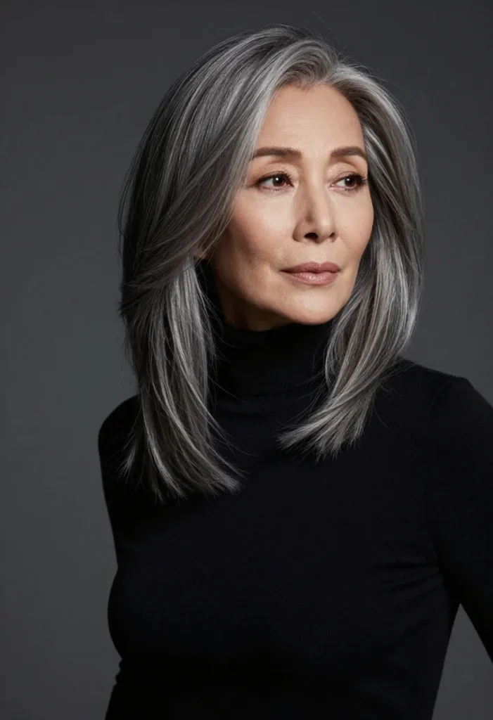 Medium Layered Style with Bangs Medium Layered Style with Bangs