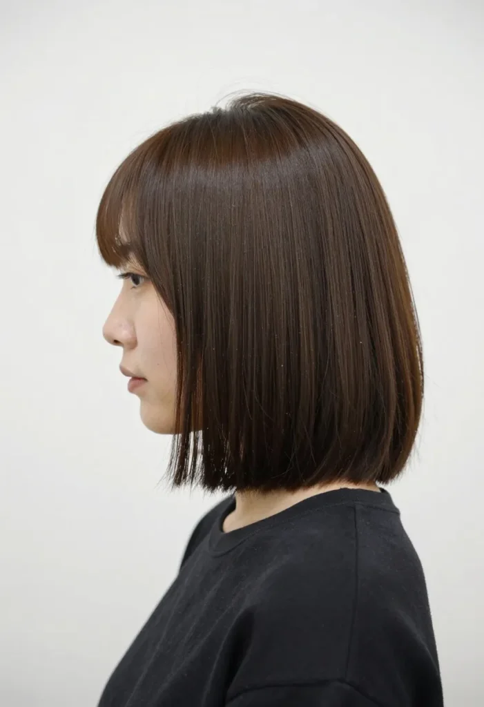 Medium Straight Bob with Side Bangs Medium Straight Bob with Side Bangs