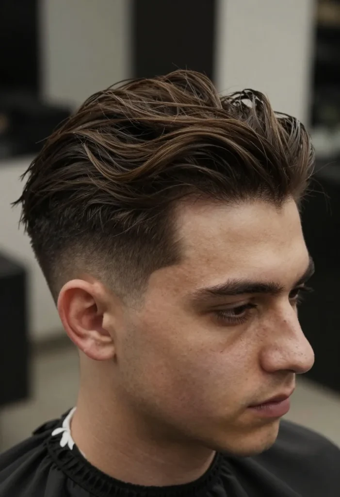 Messy Slick Back Fade Messy Slick Back Fade