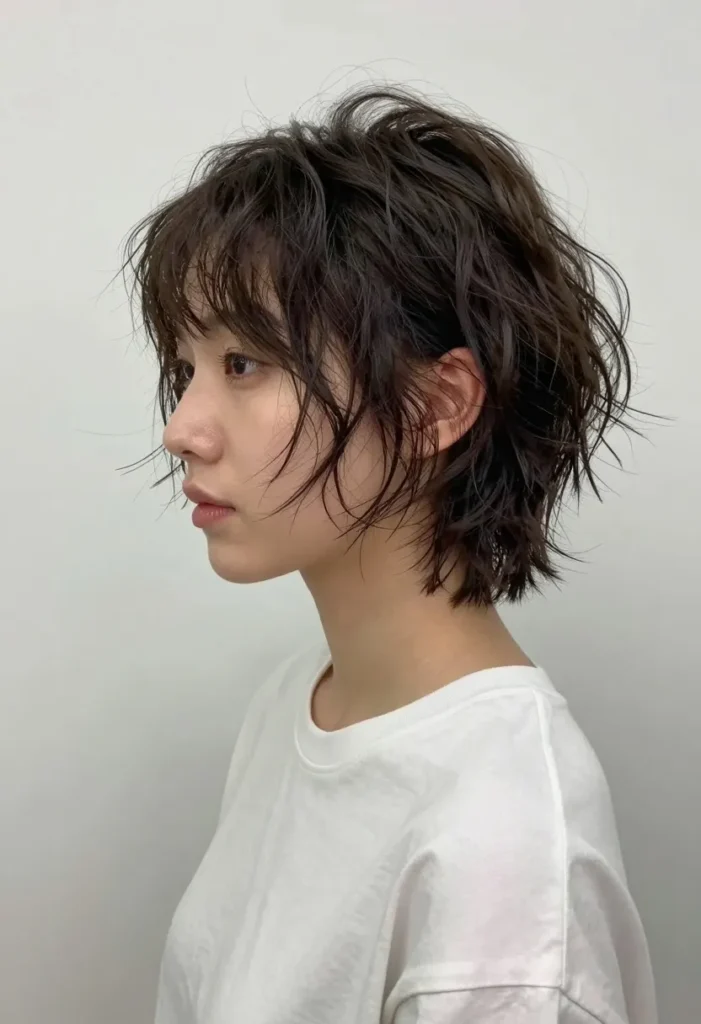 Messy Textured Waves and Razored Bangs Messy Textured Waves and Razored Bangs