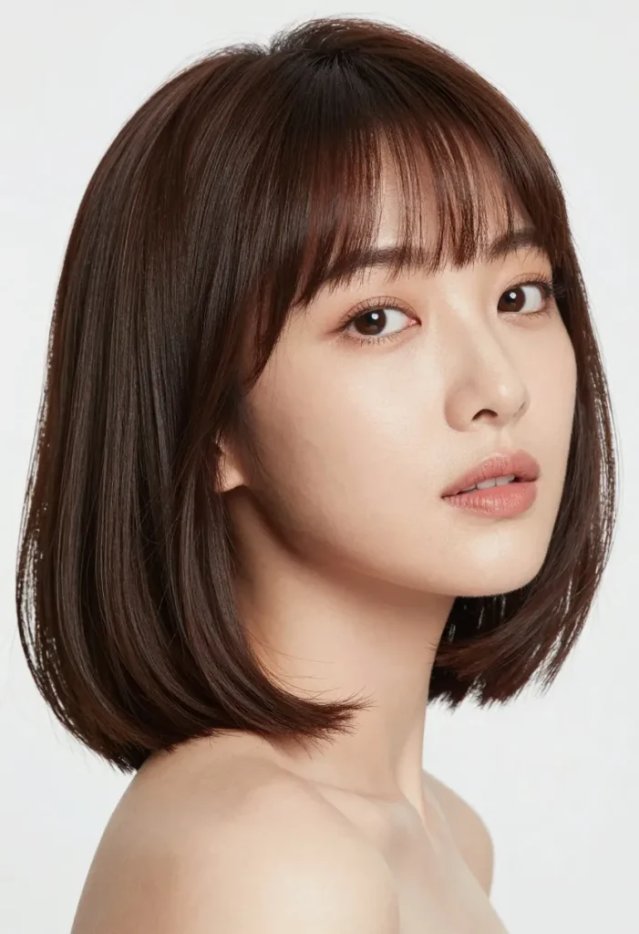 Mob with Side-Swept Bangs Mob with Side-Swept Bangs