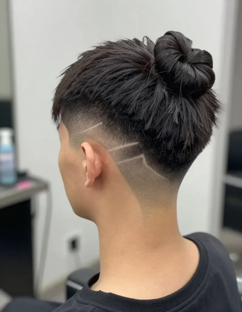 Nape Fade with a Design Nape Fade with a Design