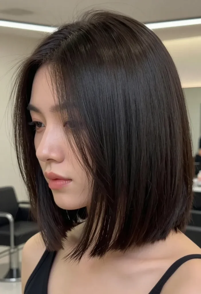 Nape-Length Bob with Elongation Nape-Length Bob with Elongation