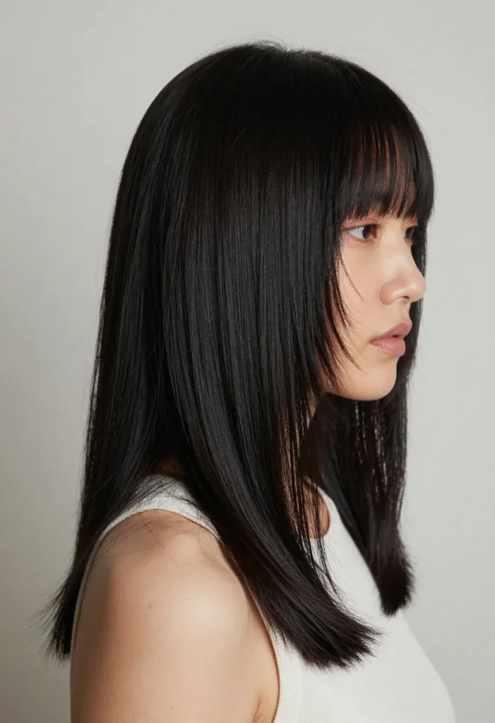 Neon Side-Parted Mushroom Cut Neon Side-Parted Mushroom Cut