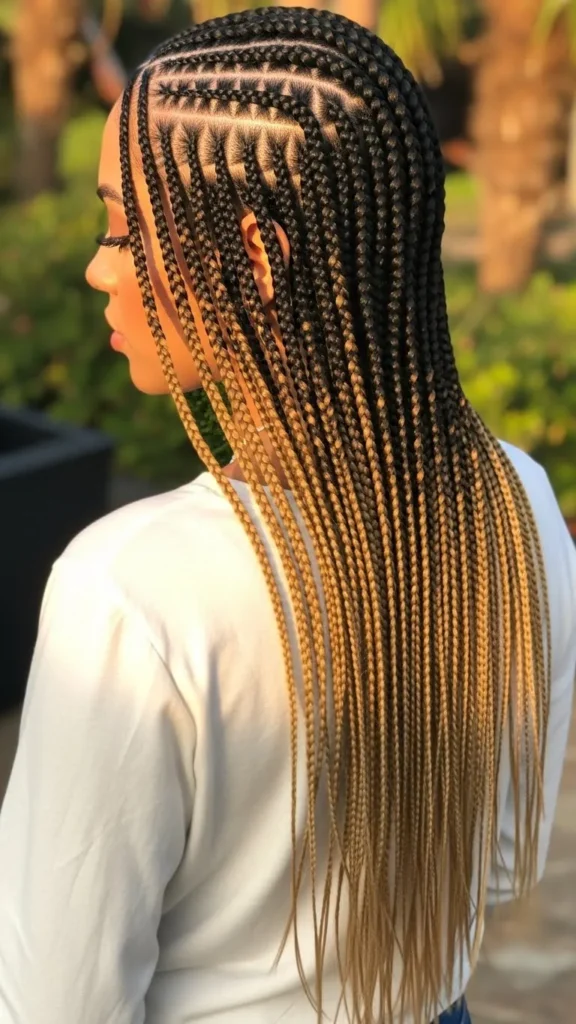 Ombre Feed-In Cornrows Ombre Feed-In Cornrows
