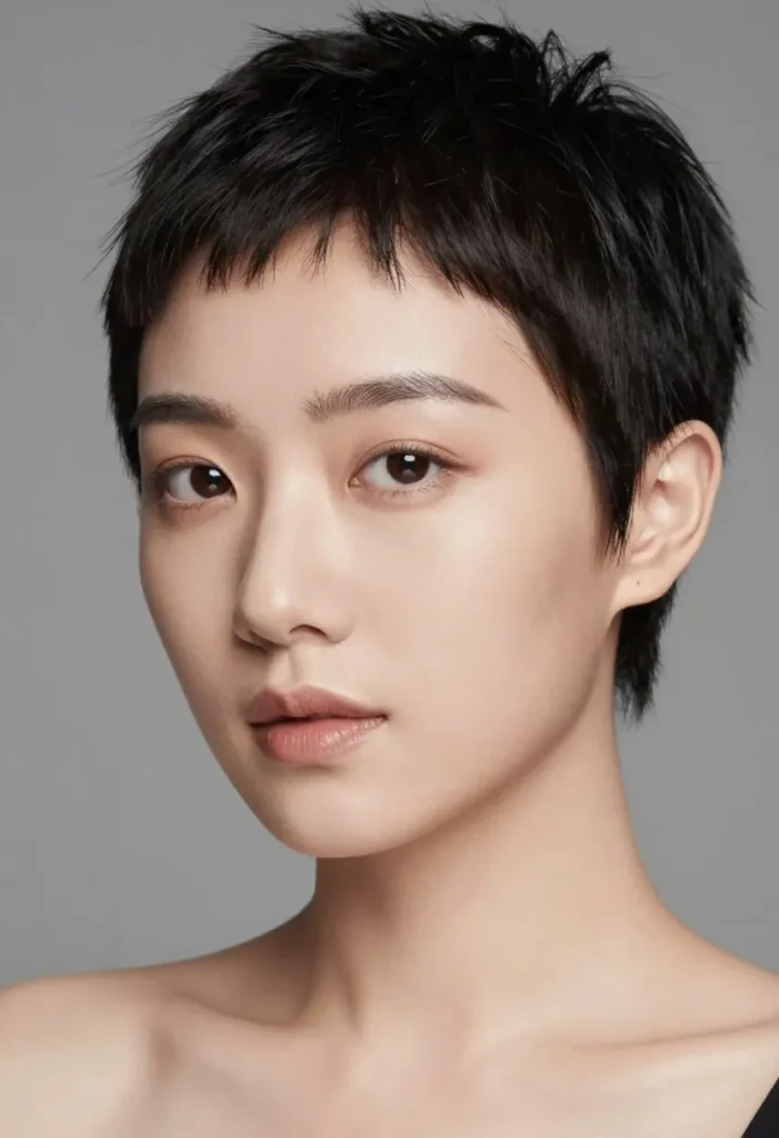 Pixie with Tapered Sideburns Pixie with Tapered Sideburns