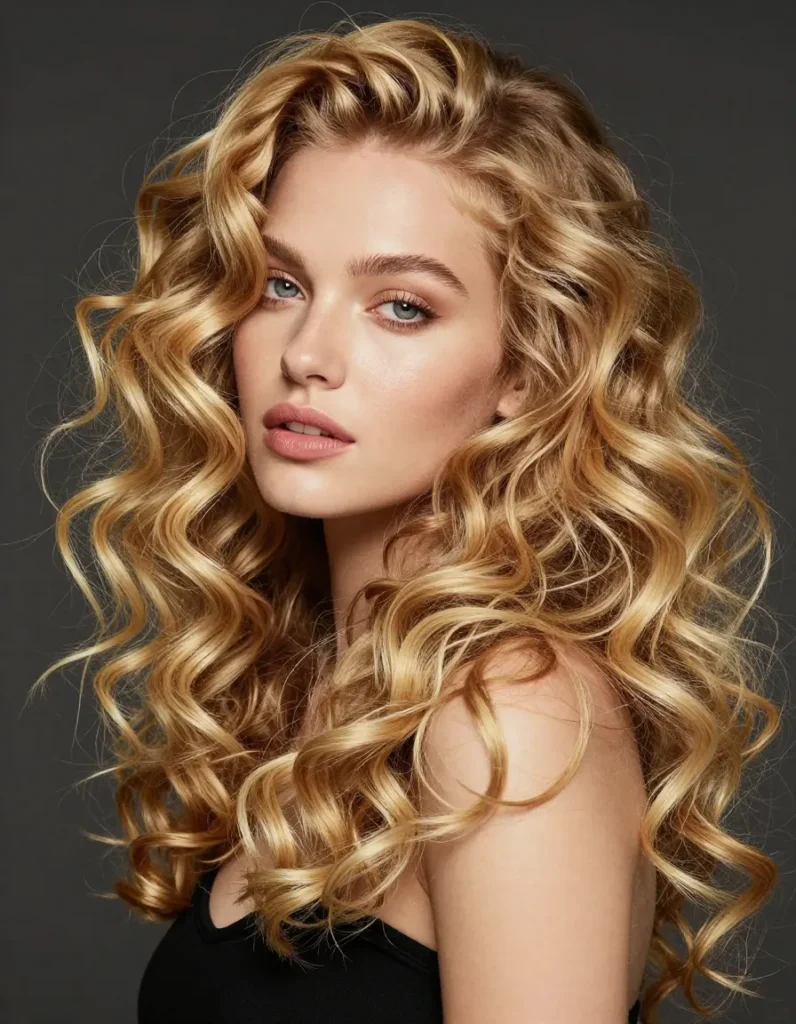 Ravishing Golden Blonde Curly Hairstyle Ravishing Golden Blonde Curly Hairstyle