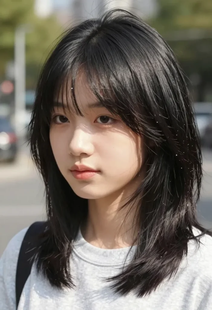 Round Cut with Piecey Bangs Round Cut with Piecey Bangs