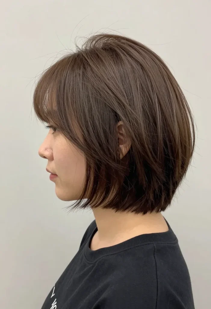Rounded Bob with Wispy Bangs Rounded Bob with Wispy Bangs