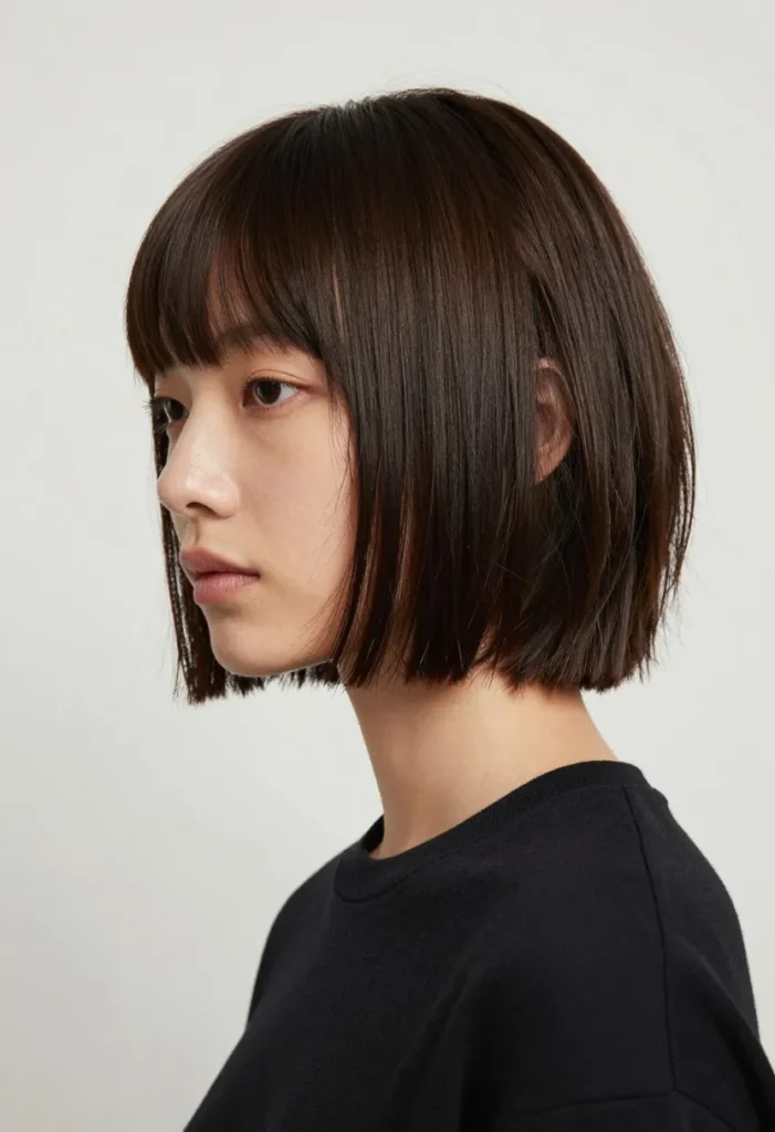 Short Bob with Cropped Bangs Short Bob with Cropped Bangs