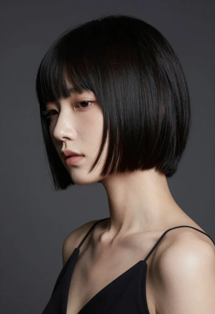 Short Bob with Sharp Layers Short Bob with Sharp Layers