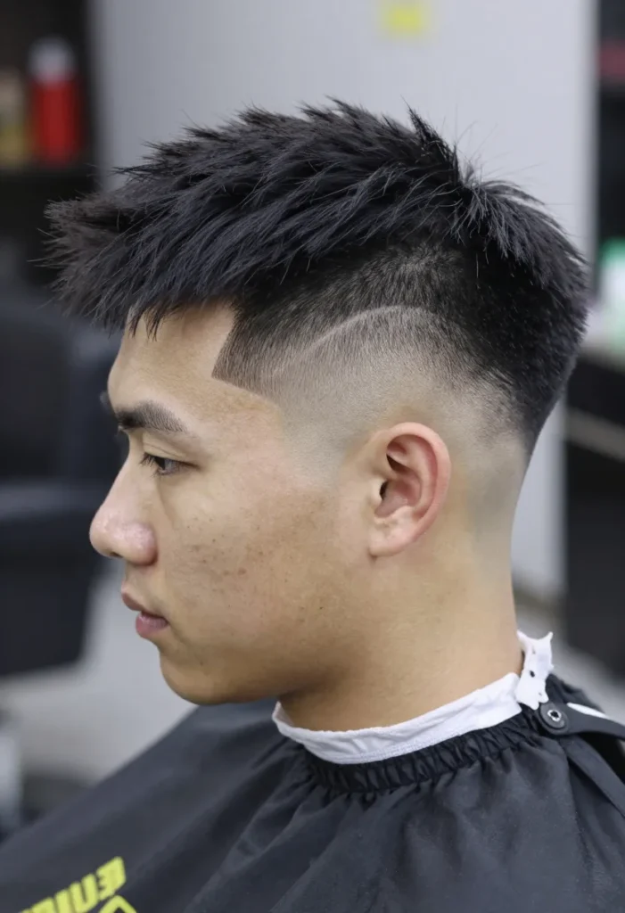 Short Hair with Shaved Design Short Hair with Shaved Design