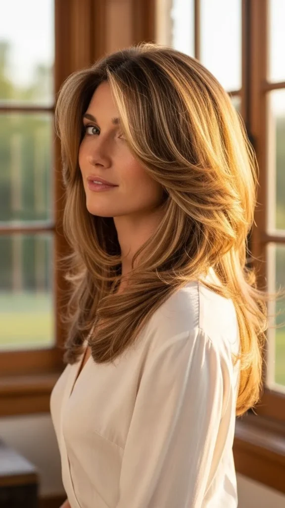 Side-Parted Feathered Cut Side-Parted Feathered Cut