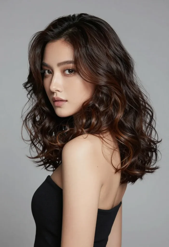 Side-Parted Spiral Style Side-Parted Spiral Style