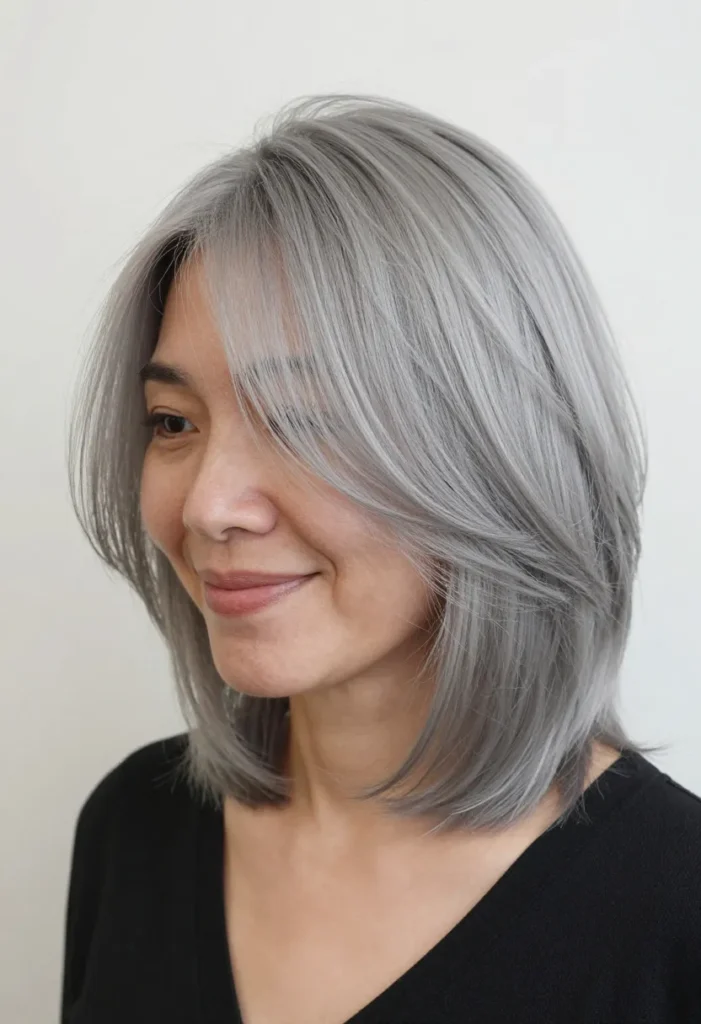 Silver Gray Layered Cut Silver Gray Layered Cut