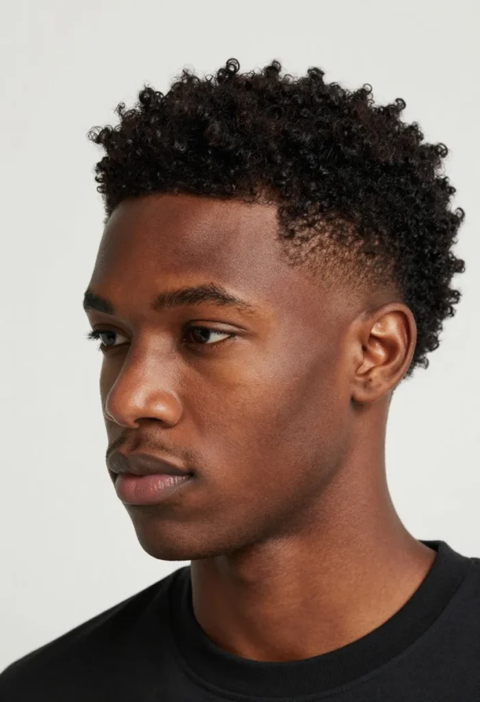 Skin Fade with Curly Top Skin Fade with Curly Top