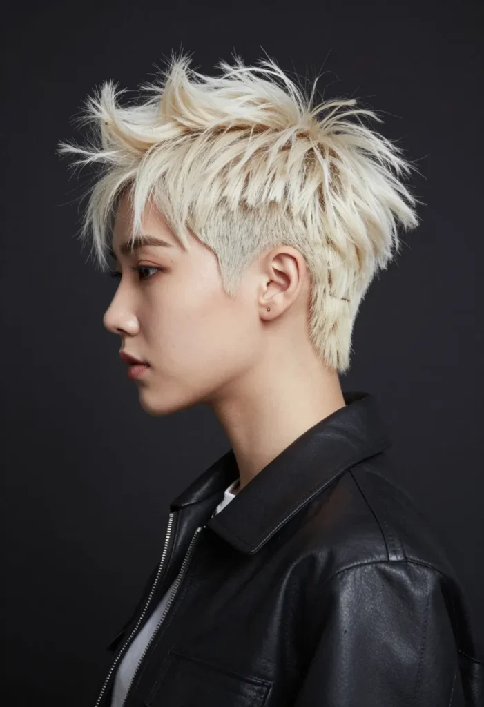 Slanted Haircut with High Shaving Slanted Haircut with High Shaving